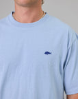 JUST ANOTHER FISHERMAN STAMP SEA TEE WASHED BLUE