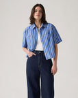 LEVIS HARLIE SS CROPPED SHIRT - DOUBLE DUTCH STRIPE