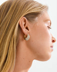 PILGRIM FOCUS EARRINGS GOLD CRYSTAL