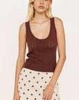 MINKPINK BRONTE POINTELL KNIT TANK