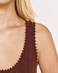 MINKPINK BRONTE POINTELL KNIT TANK