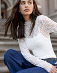 AMONG THE GIVING LACE LS TOP