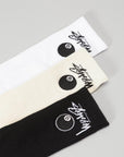 STUSSY MENS 8 BALL SOCKS 3 PACK