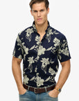 SUPERDRY HAWAIIAN PRINT SHIRT CHRISSY INDIGO