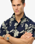SUPERDRY HAWAIIAN PRINT SHIRT CHRISSY INDIGO