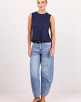 AMONG THE BRAVE SALUTE RELAXED SLEEVELESS KNIT TOP