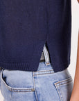 AMONG THE BRAVE SALUTE RELAXED SLEEVELESS KNIT TOP