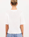 IVY + JACK DAINTY IVORY LACE TEE
