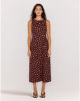 MINK PINK CEDAR TIE BACK MIDI DRESS