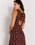 MINK PINK CEDAR TIE BACK MIDI DRESS