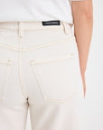 AMONG THE BRAVE ZOEY ECRU HIGH RISE WIDE LEG POCKET JEAN