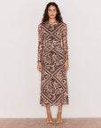 MINK PINK LUMI MESH MIDI DRESS