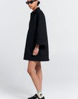 KAREN WALKER ZIP FRONT SWEATSHIRT DRESS