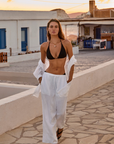SEA LEVEL SHORE LINEN PALAZZO PANT