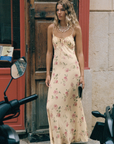 AUGUSTE ANNIE TIE SLIP MAXI DRESS