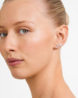 PILGRIM MISHA EARRINGS 2 IN 1 SET SILVER