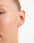 PILGRIM MISHA EARRINGS 2 IN 1 SET SILVER