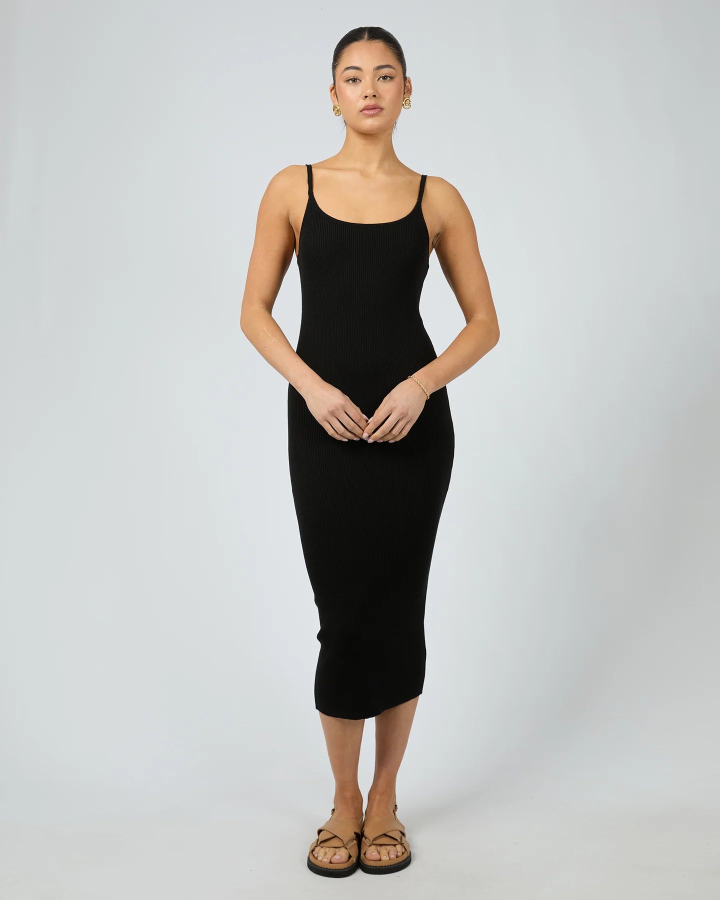 ALL ABOUT EVE HENLEY KNIT MIDI DRESS  Boutique on Main Street