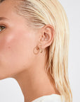 PILGRIM EANNA RECYCLED MEDIUM HOOPS GOLD