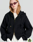 KAREN WALKER RUNAWAY CROPPED OVERSIZED HOODIE
