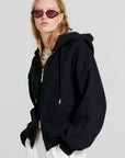 KAREN WALKER RUNAWAY CROPPED OVERSIZED HOODIE