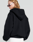 KAREN WALKER RUNAWAY CROPPED OVERSIZED HOODIE