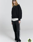 KAREN WALKER RUNAWAY GIRL ORGANIC COTTON CREWNECK SWEATSHIRT