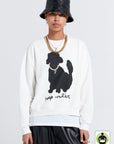 KAREN WALKER KEEP WALKIN ORGANIC COTTON CREWNECK
