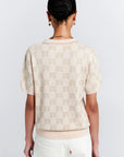 KAREN WALKER MONOGRAM KNIT POLO