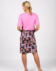 VASSALLI PRINTED LIGHTWEIGHT SKIRT W CENTRE BACK VENT