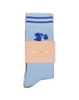 KAREN WALKER RUNAWAY GIRL SOCKS 2 PACK SKY BLUE/SESAME