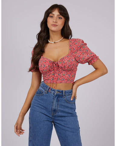 ALL ABOUT EVE ROSANNA FLORAL TOP
