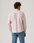 LEVIS AUTHENTIC BUTTON DOWN WAYLON STRIPE SHIRT - RUSSET