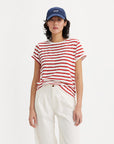 LEVIS MARGOT TEE - CAPTAIN STRIPE SCARLET SMILE
