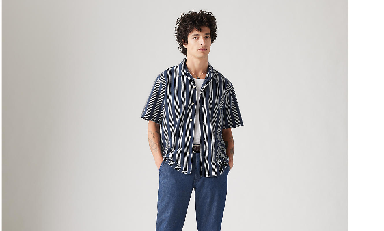 LEVIS KNIT CAMP SHIRT DECLAN STRIPE SPELLBOUND – Boutique on Main