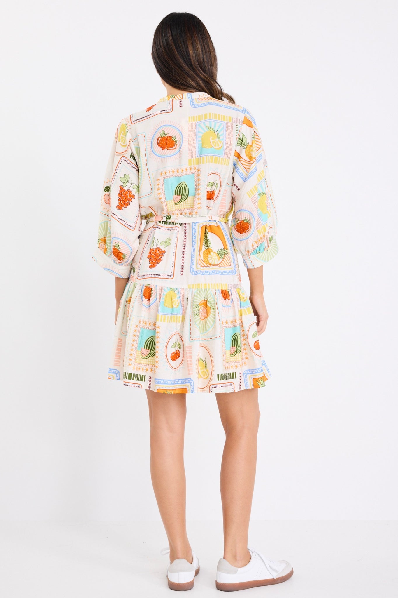 knee length dresses for ladies BY ROSA. ADORATION TROPICAL POSTCARD SS BUTTON FRONT MINI DRESS – Boutique  on Main Street