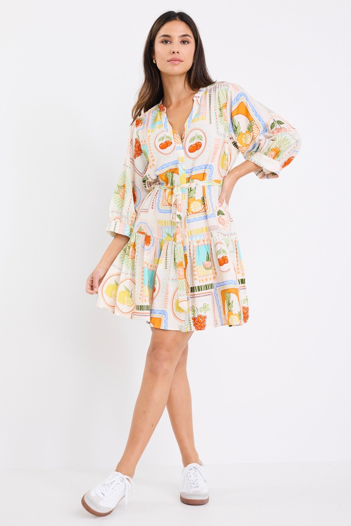 adoration mini dress BY ROSA. ADORATION TROPICAL POSTCARD SS BUTTON FRONT MINI DRESS – Boutique  on Main Street