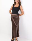 STORIES BE TOLD PRODIGY SATIN CUT MAXI DSKIRT