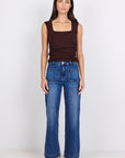 AMONG THE BRAVE ZOEY REGULAR HIGH RISE WIDE LEG JEAN