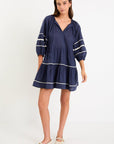 IVY + JACK AGAIN SS TIERED SMOCK DRESS
