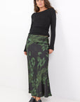 STORIES BE TOLD PRODIGY SATIN BIAS CUT MAXI SKIRT