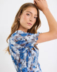 AMONG THE BRAVE APERTURE MIDI DRESS