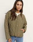STORIES BE TOLD APEX COLLARLESS PUFFER JACKET