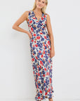 STORIES BE TOLD ASTON POPPY SATIN BIAS FLARED MAXI DRESS