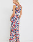 STORIES BE TOLD ASTON POPPY SATIN BIAS FLARED MAXI DRESS