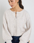 AMONG THE BRAVE AUTHENTIC CHUNKY CREWNECK CARDIGAN