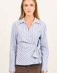 STORIES BE TOLD AXIOM WRAP WAIST TIE SHIRT