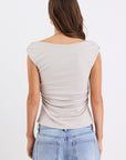 STORIES BE TOLD BACKSTREET STONE STRETCH BOAT NECK SLEEVLESS TOP