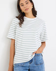 RE:UNION BINDING STRIPE BOXY FIT TEE
