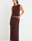 STORIES BE TOLD ZEUS LACE BIAS MAXI SKIRT